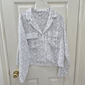 White/Black stars blouse